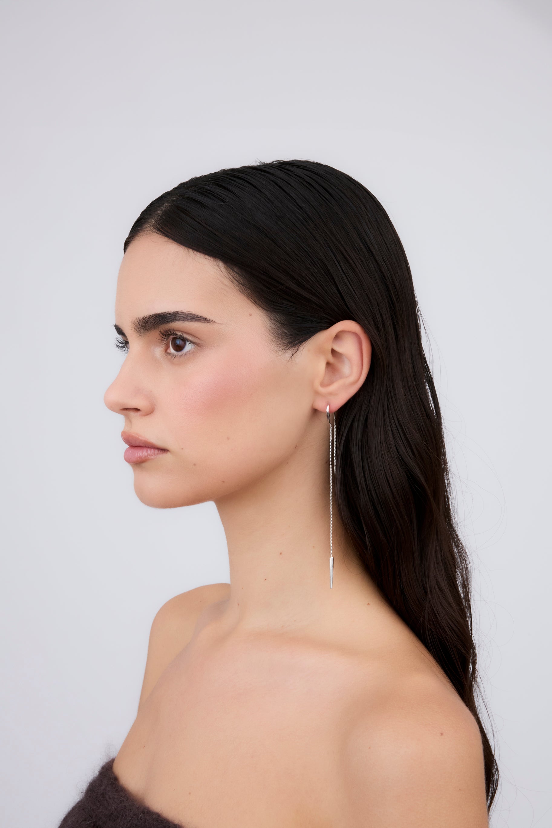 Boucle d'oreille évasée à double chaîne (unité)