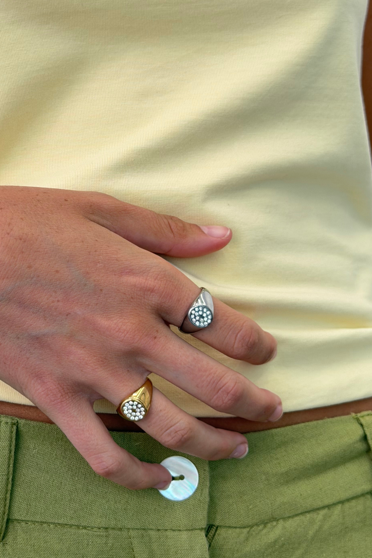 Anillo Sello Circon