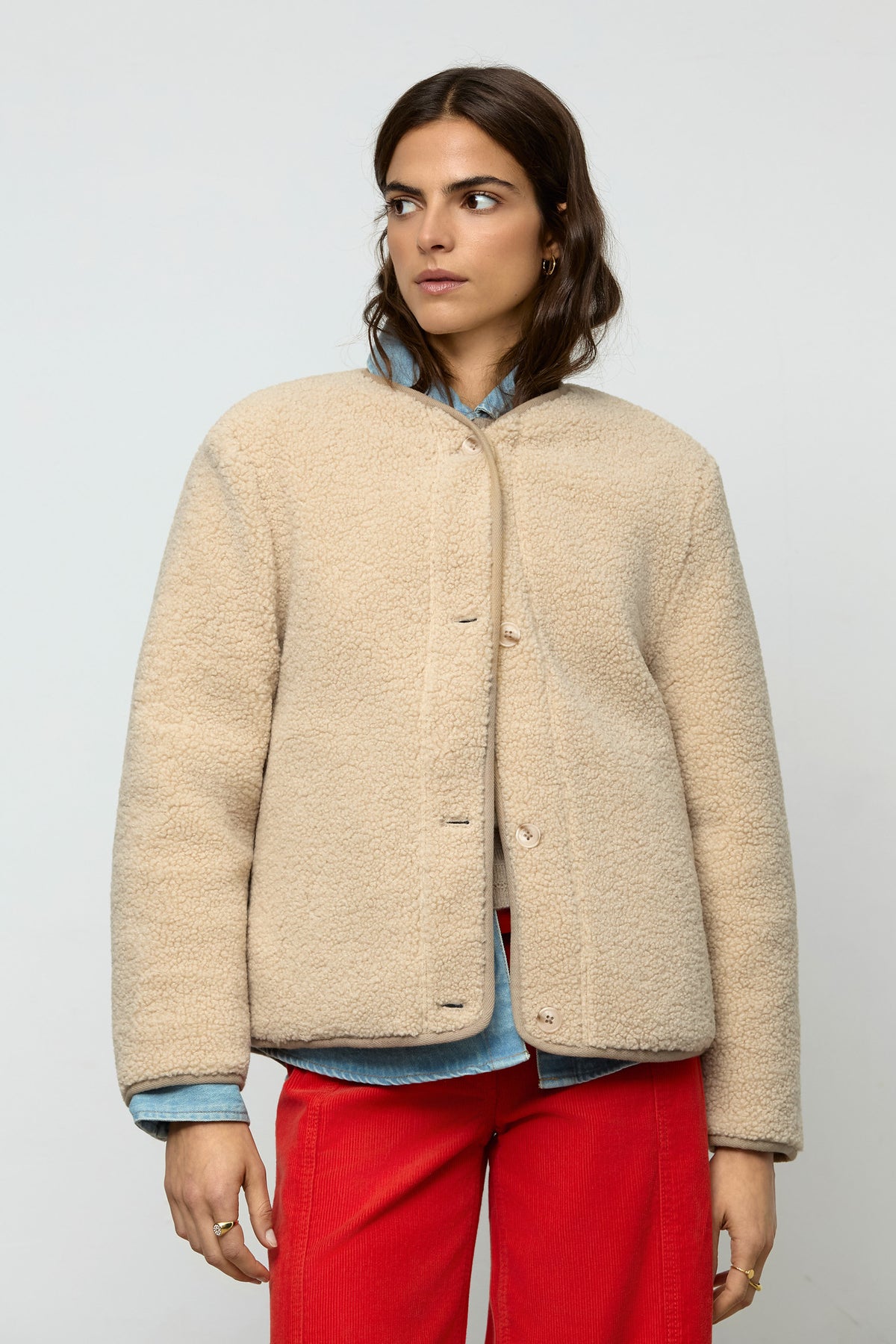 Abrigo Borrego Beige