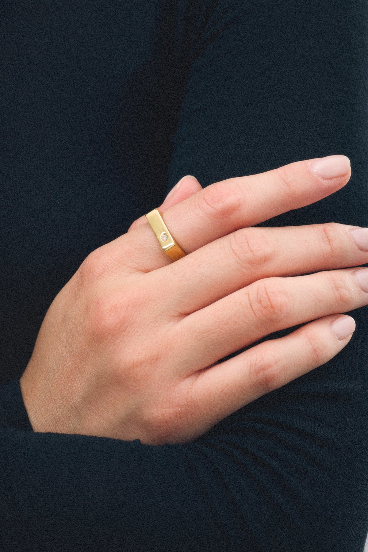 Anillo Recto Circon