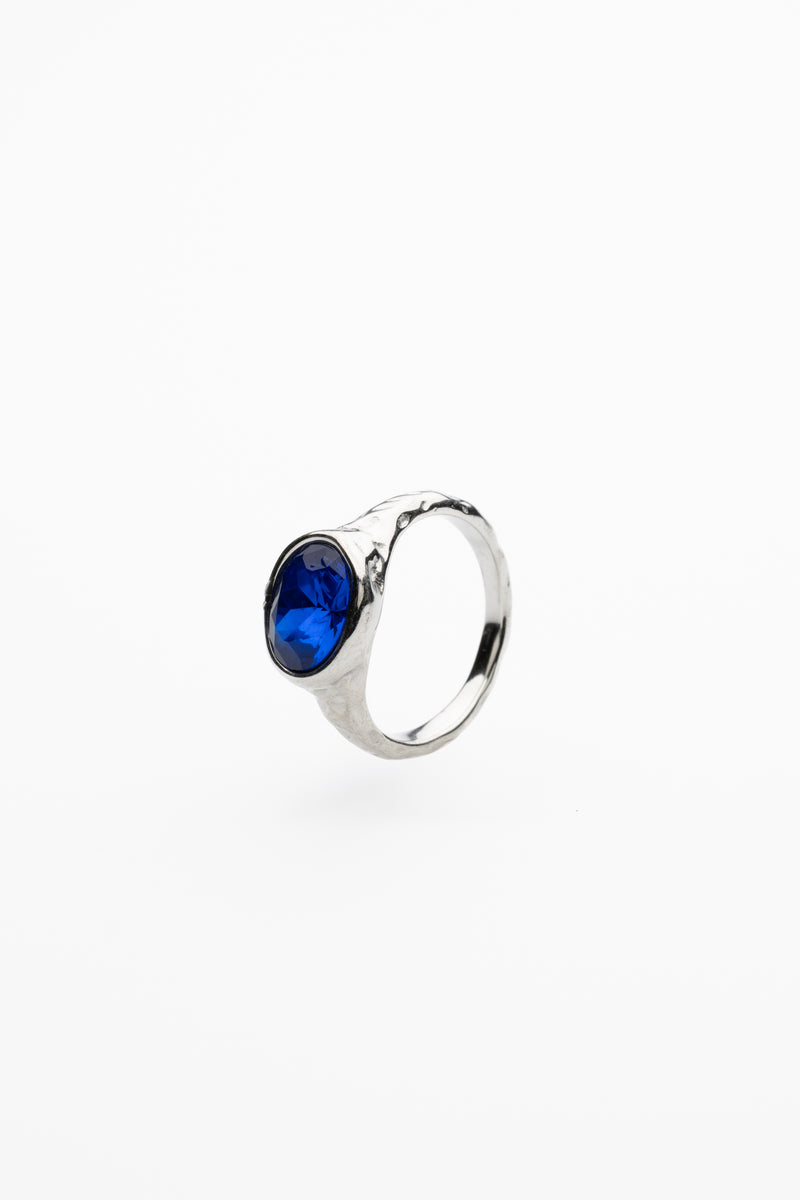 Oval Crystal Ring