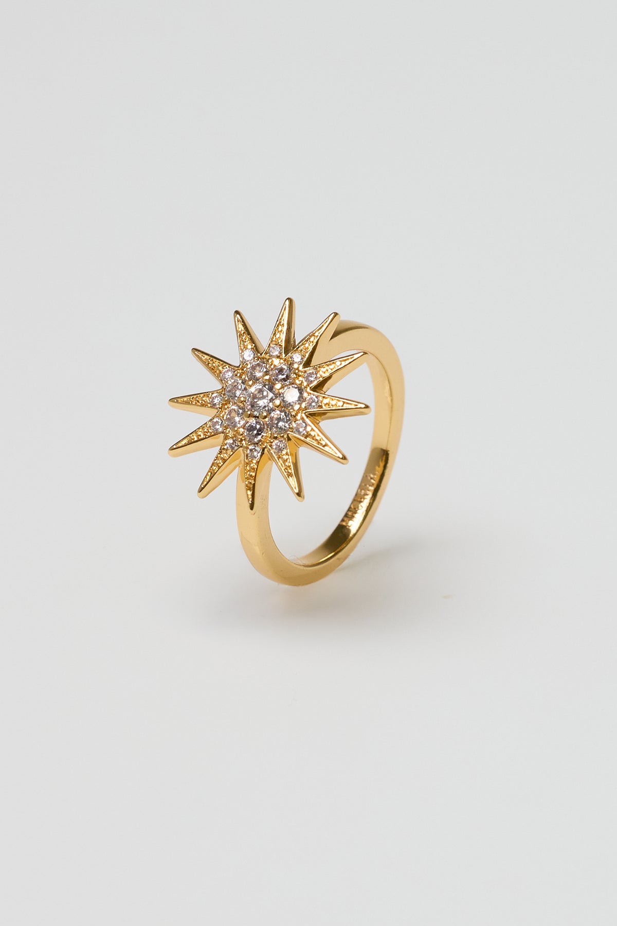 Star Signet Ring with Zircon
