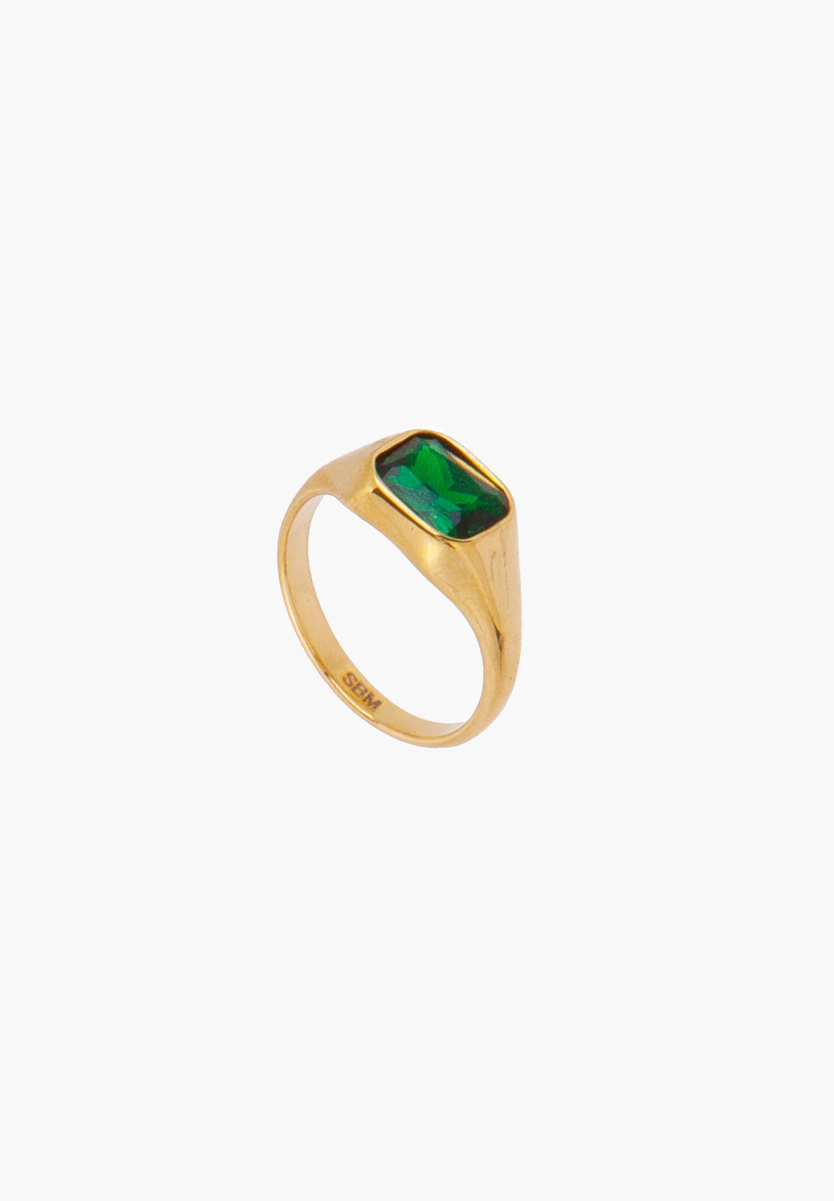 Anillo Rectángulo Verde