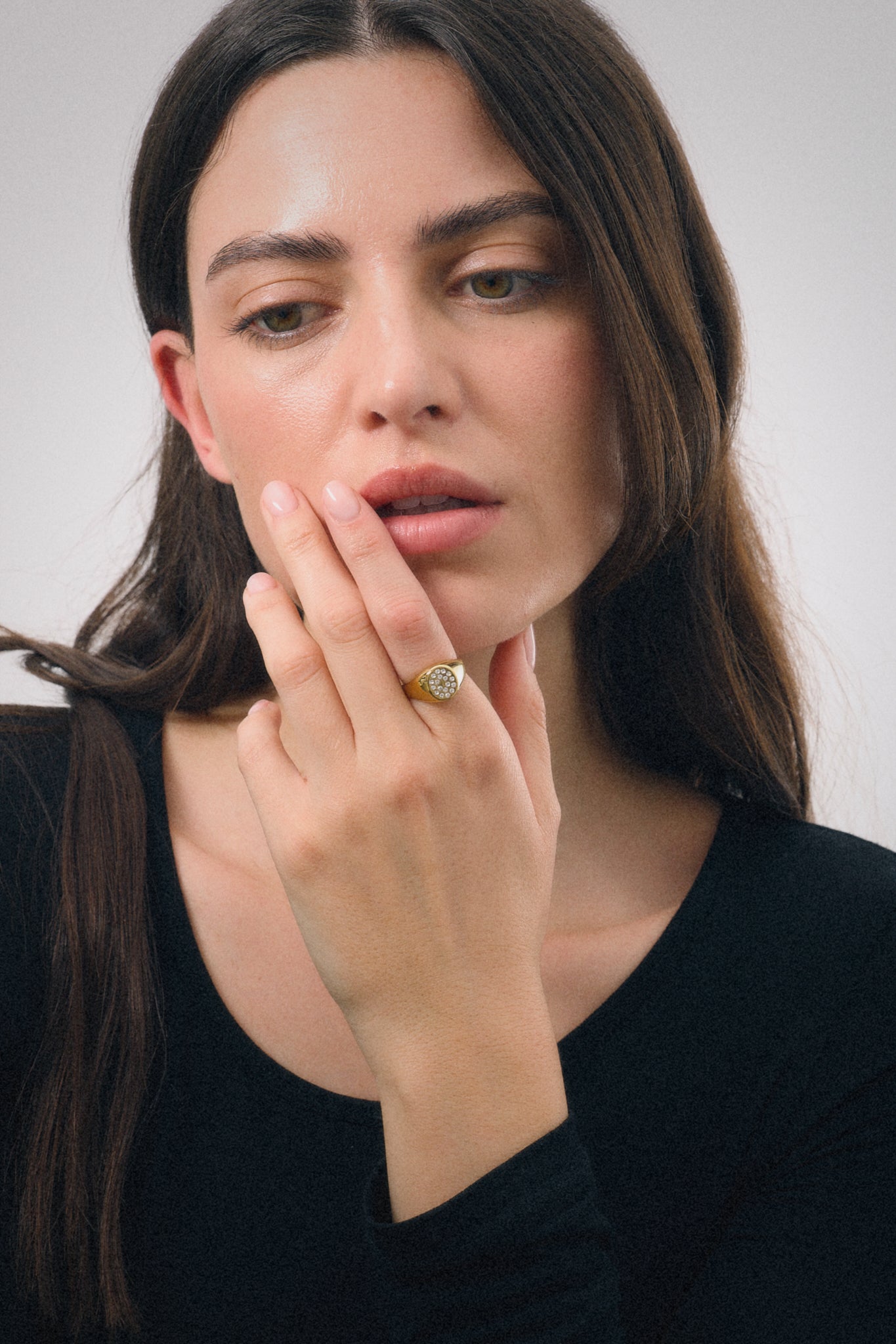 Bague Chevalière en Zircon