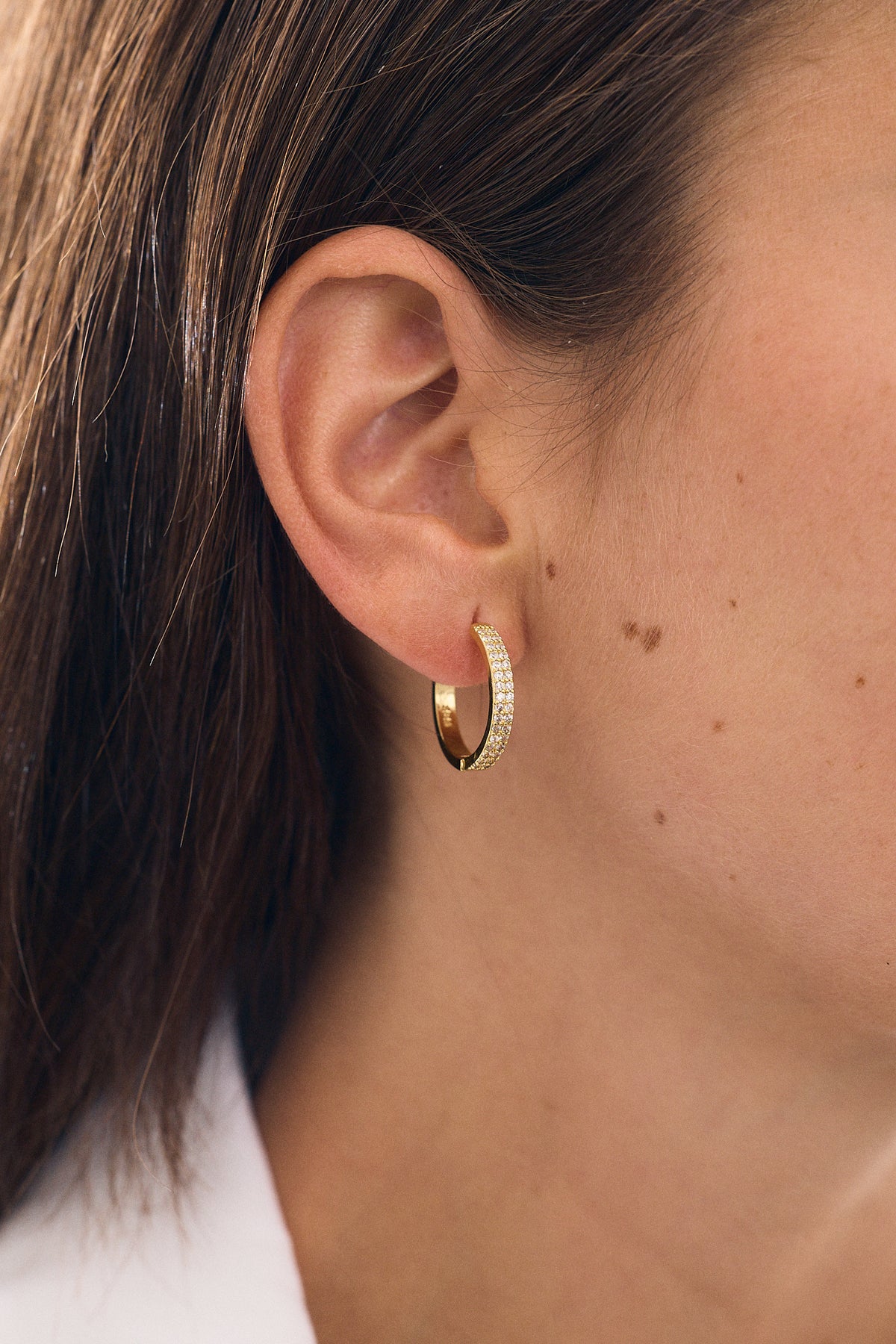 Microzircon earring 16 mm