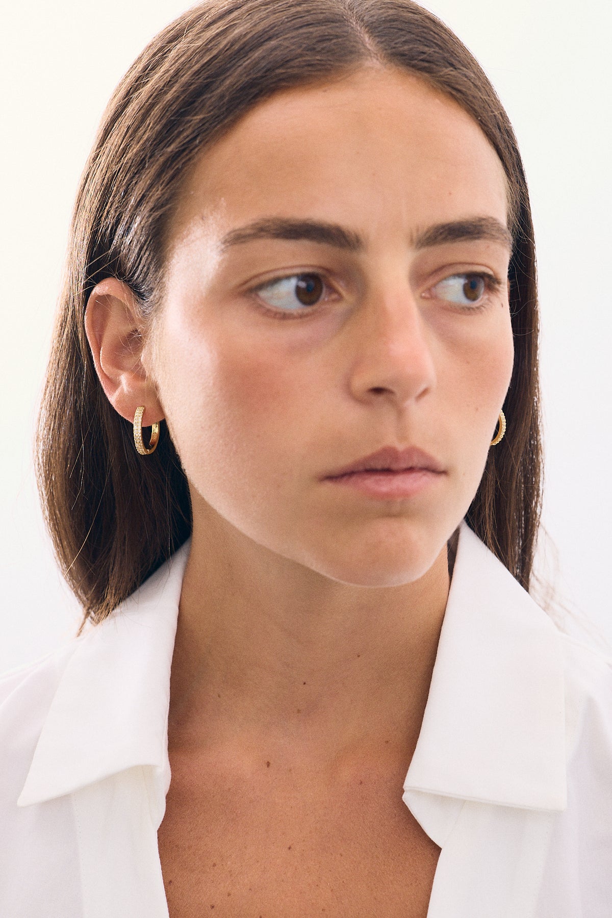Microzircon earring 16 mm