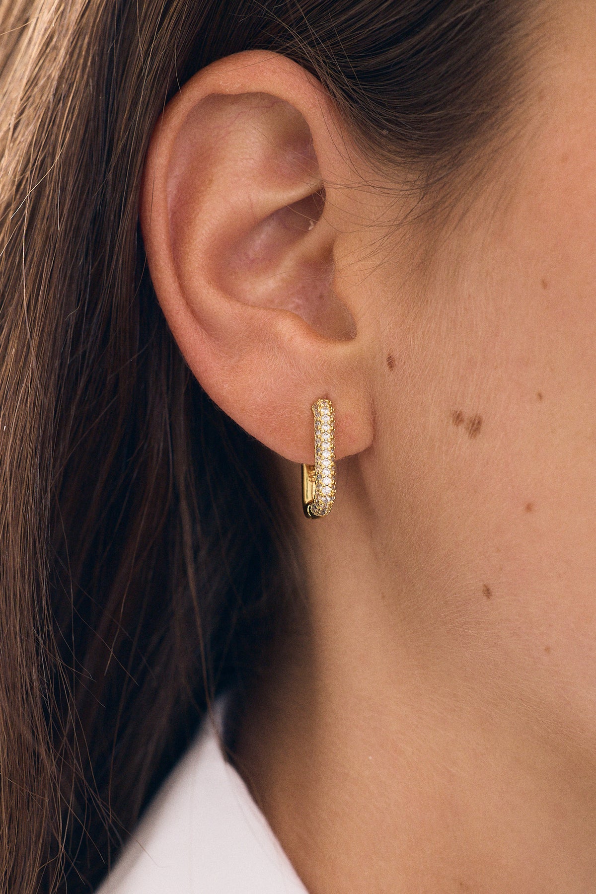 Boucles d'oreilles Micro Circons Rectangle (Unité)
