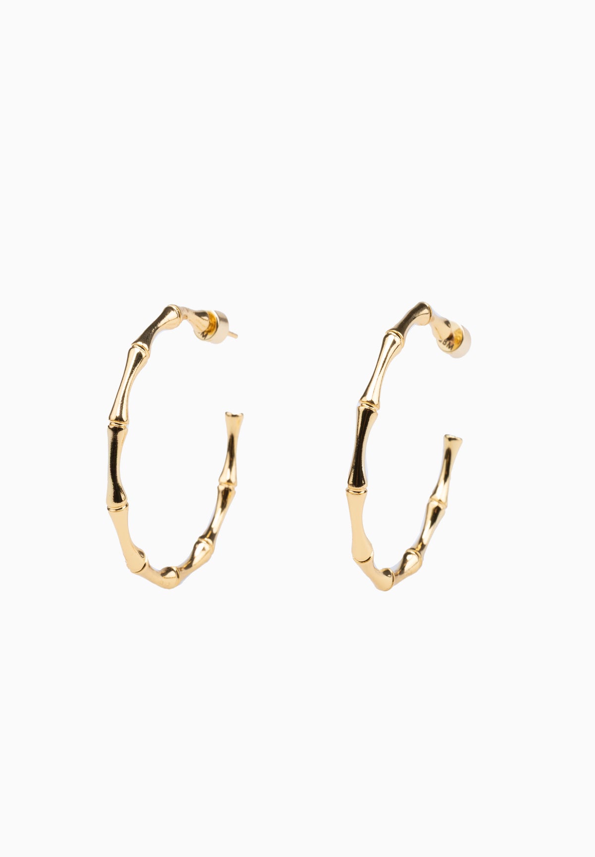 Bamboo Hoop Earrings 3.5 cm