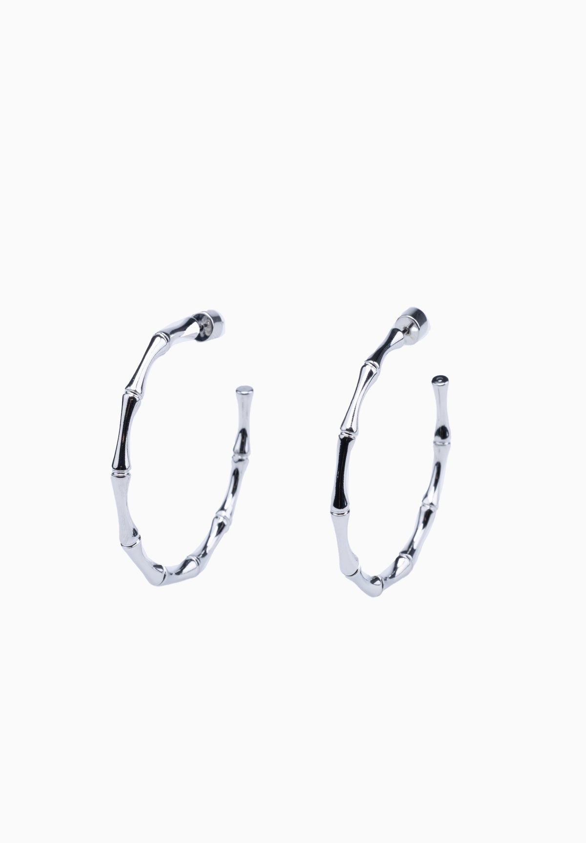 Bamboo Hoop Earrings 3.5 cm