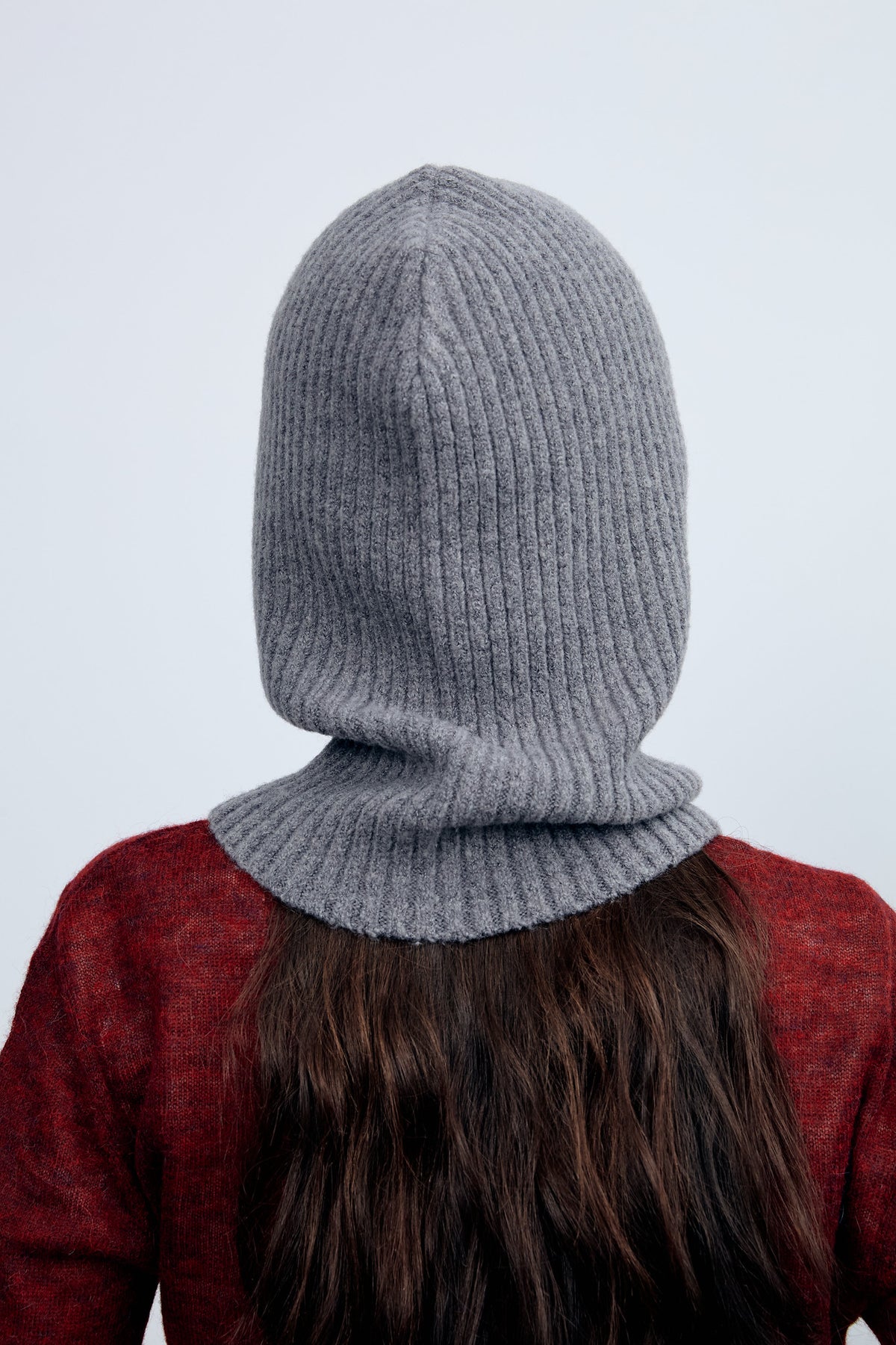 Grey Embroidered Balaclava