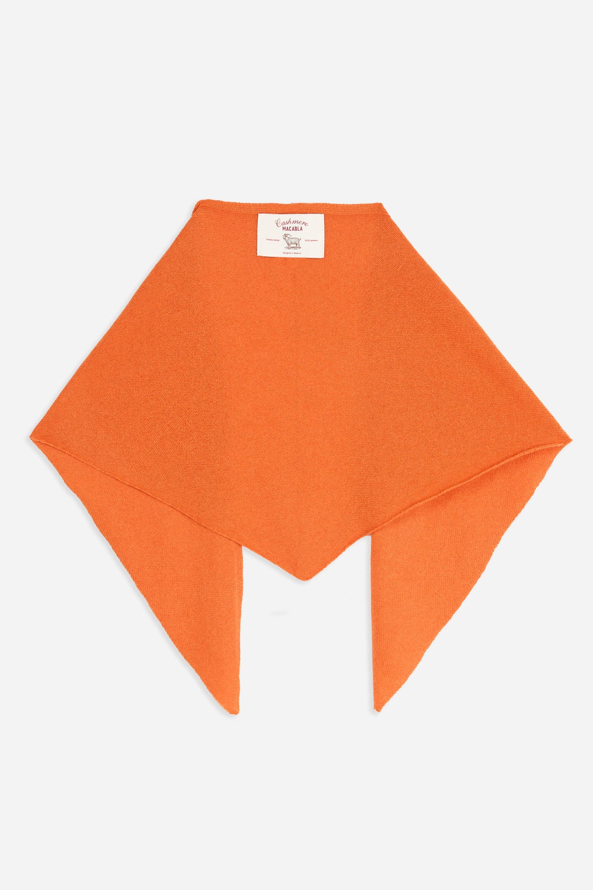 Orange Cashmere Mini Triangular Bandana