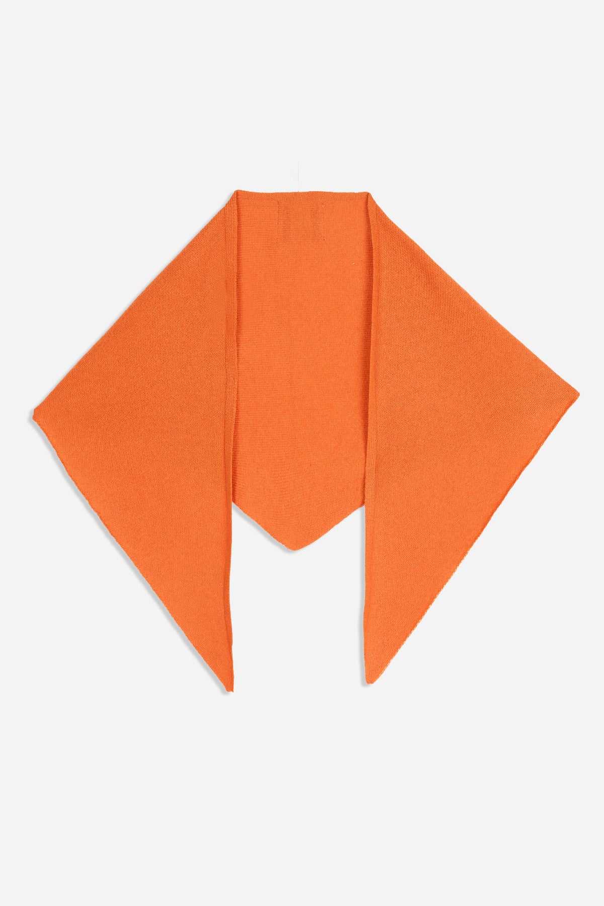 Orange Cashmere Mini Triangular Bandana