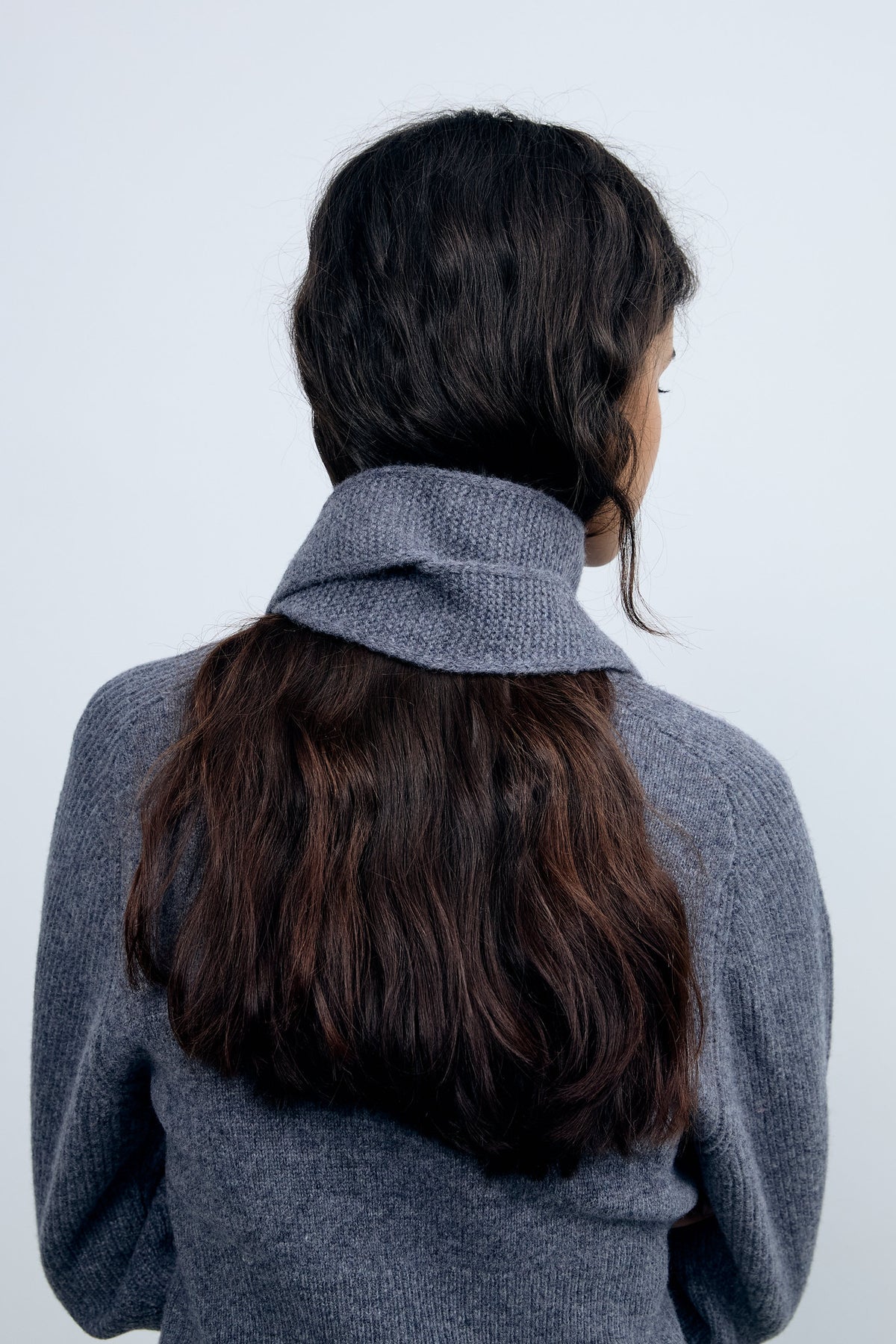 Mini Grey Wool Bandana