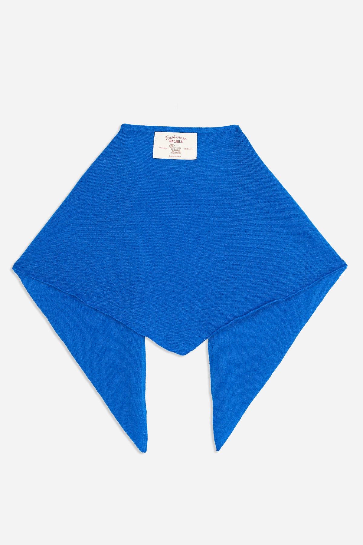 Blue Cashmere Mini Triangular Bandana