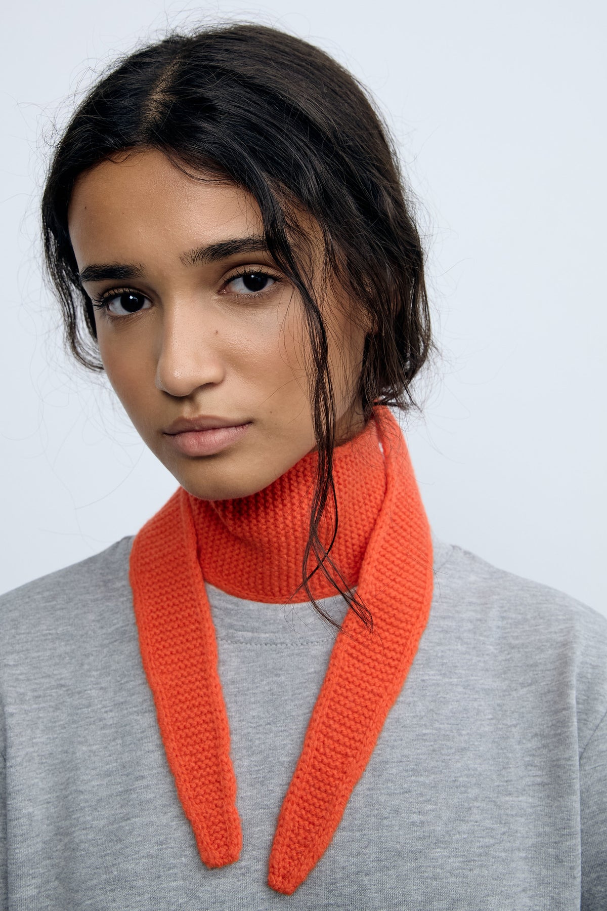 Orange Wool Mini Bandana