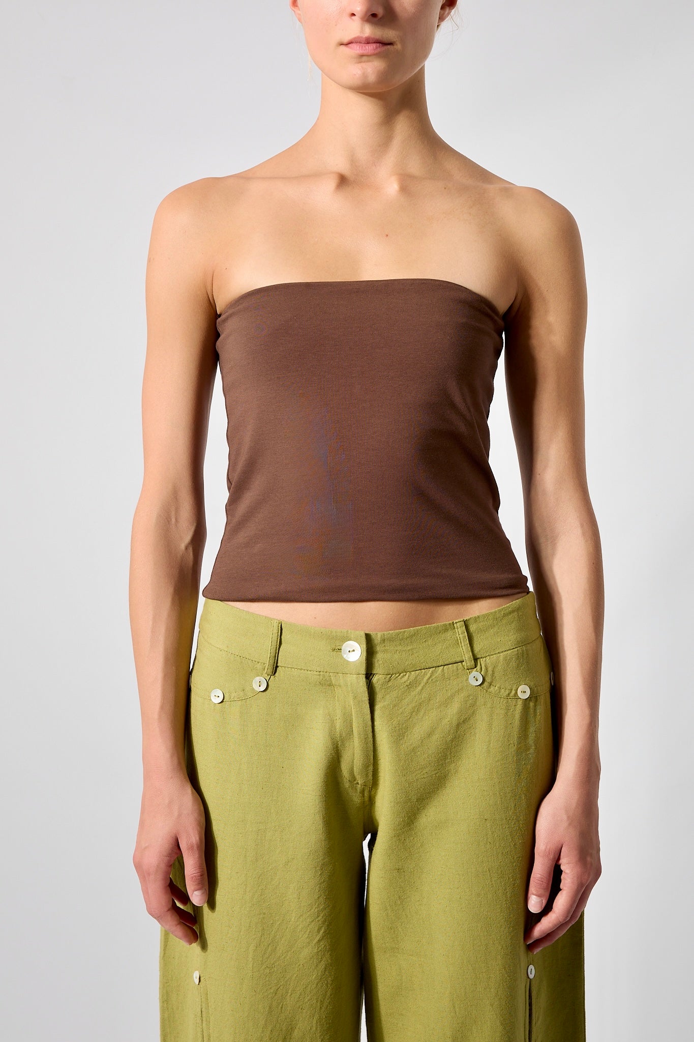 Top Bandeau Marrón