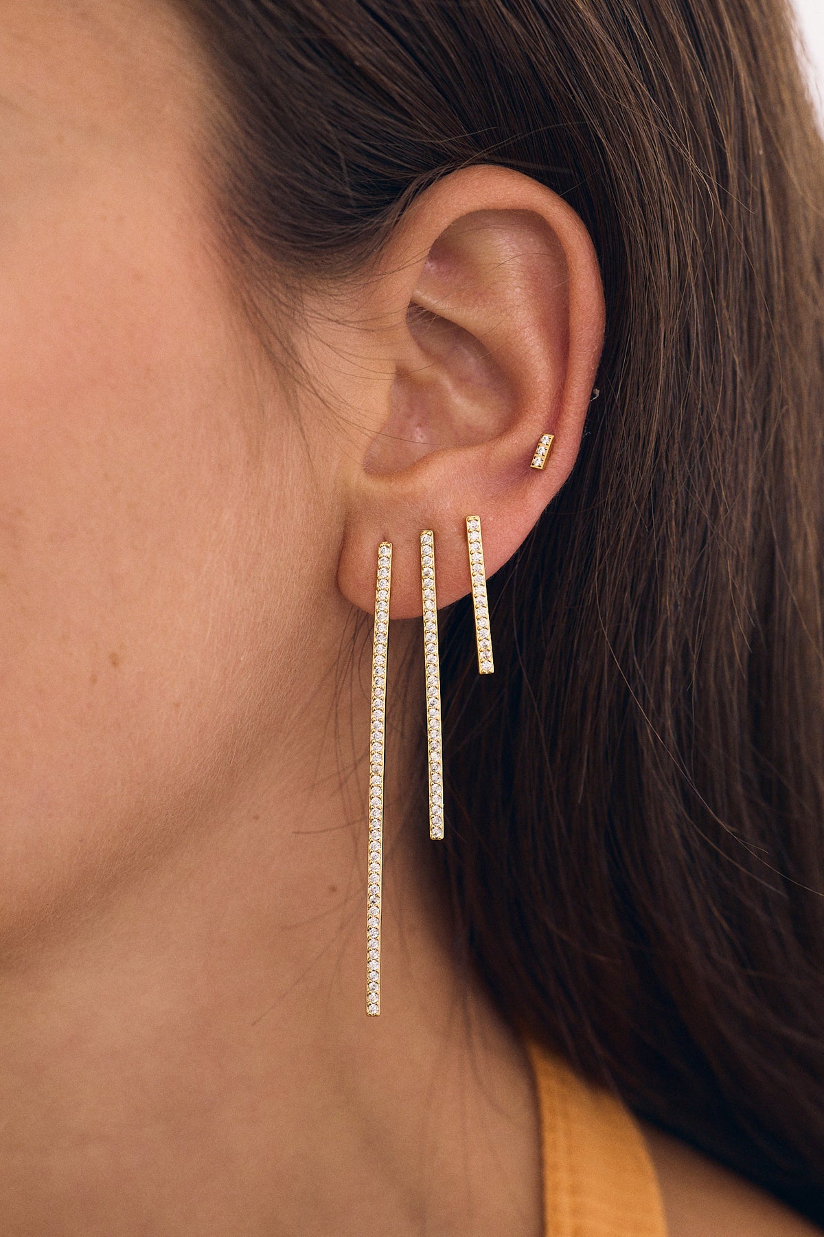Zircon Bar Earring XS