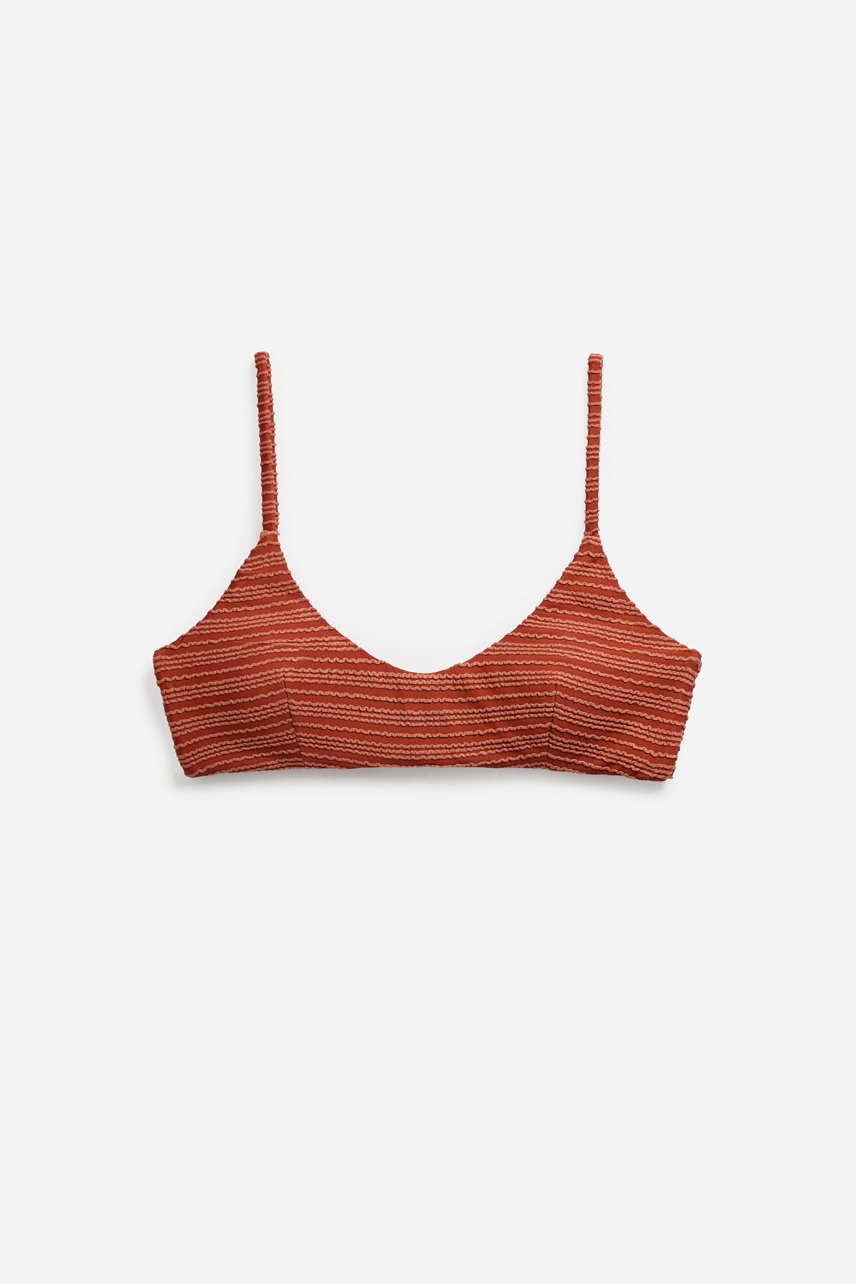 Bikini Top Básico Textura Teja
