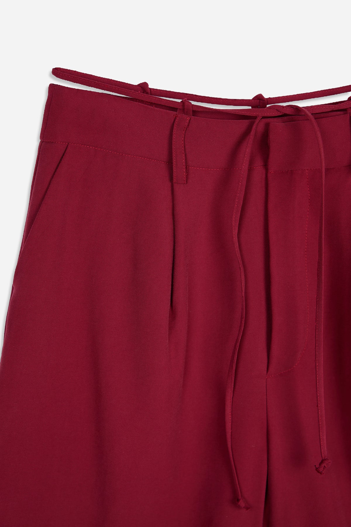 Tencel Bermuda Shorts Burgundy