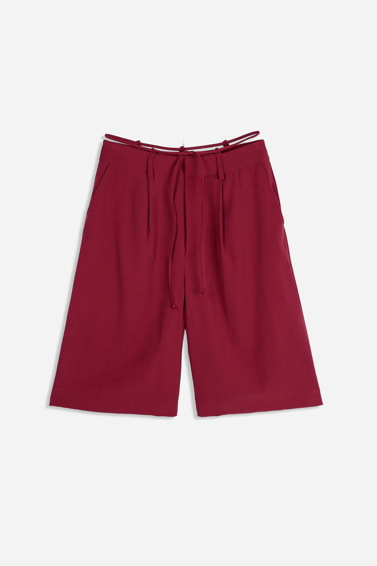 Tencel Bermuda Shorts Burgundy