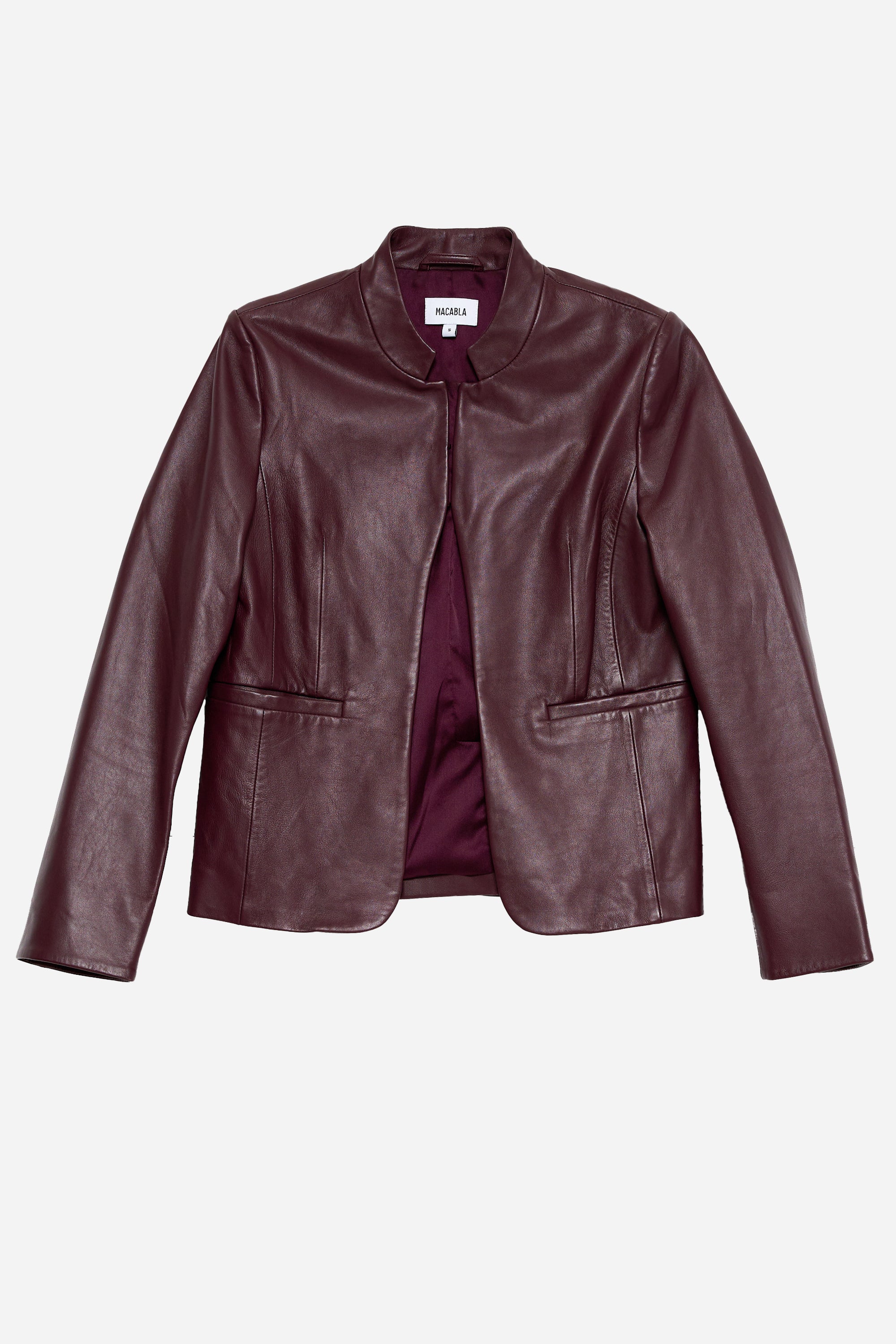 Eggplant Leather Blazer
