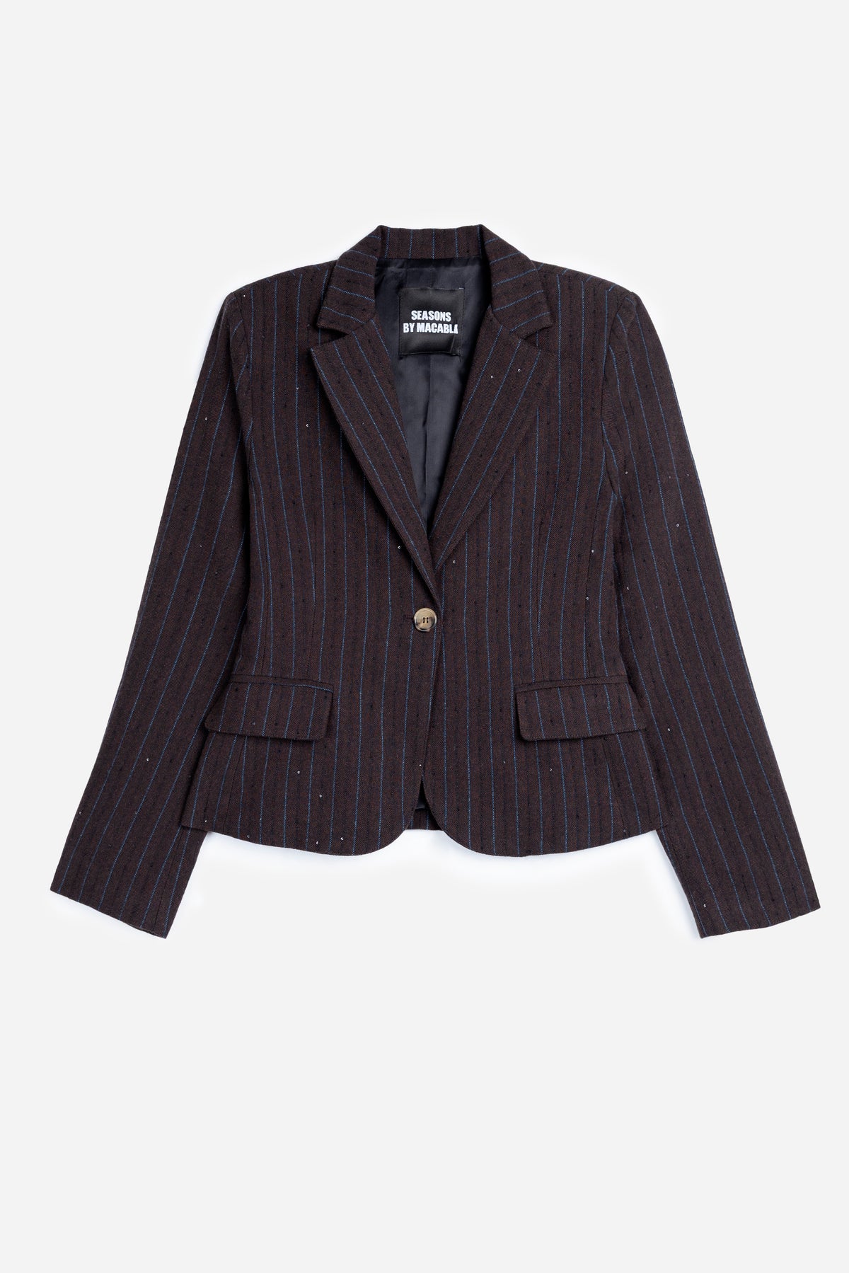 Sequin-Striped Blazer