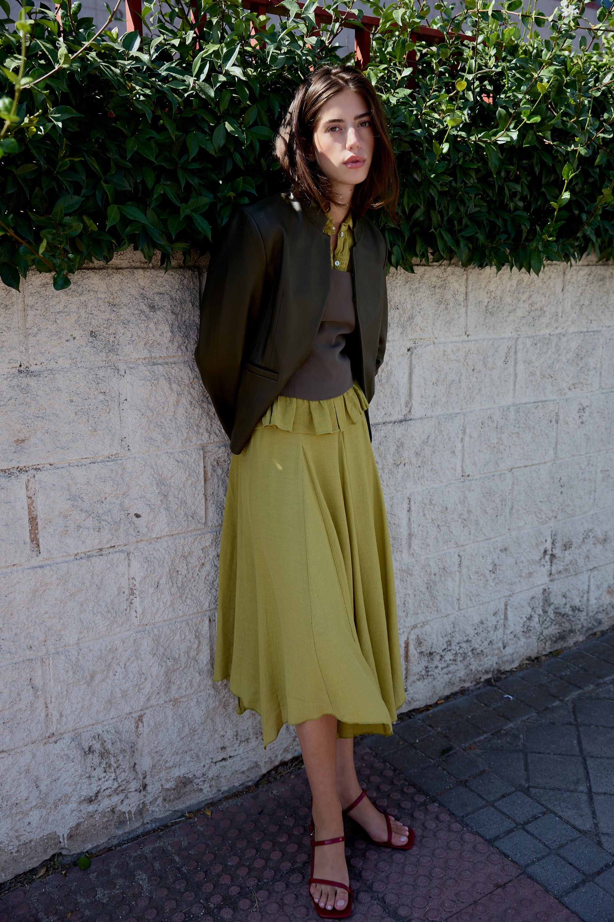 Falda Paneles Verde Oliva