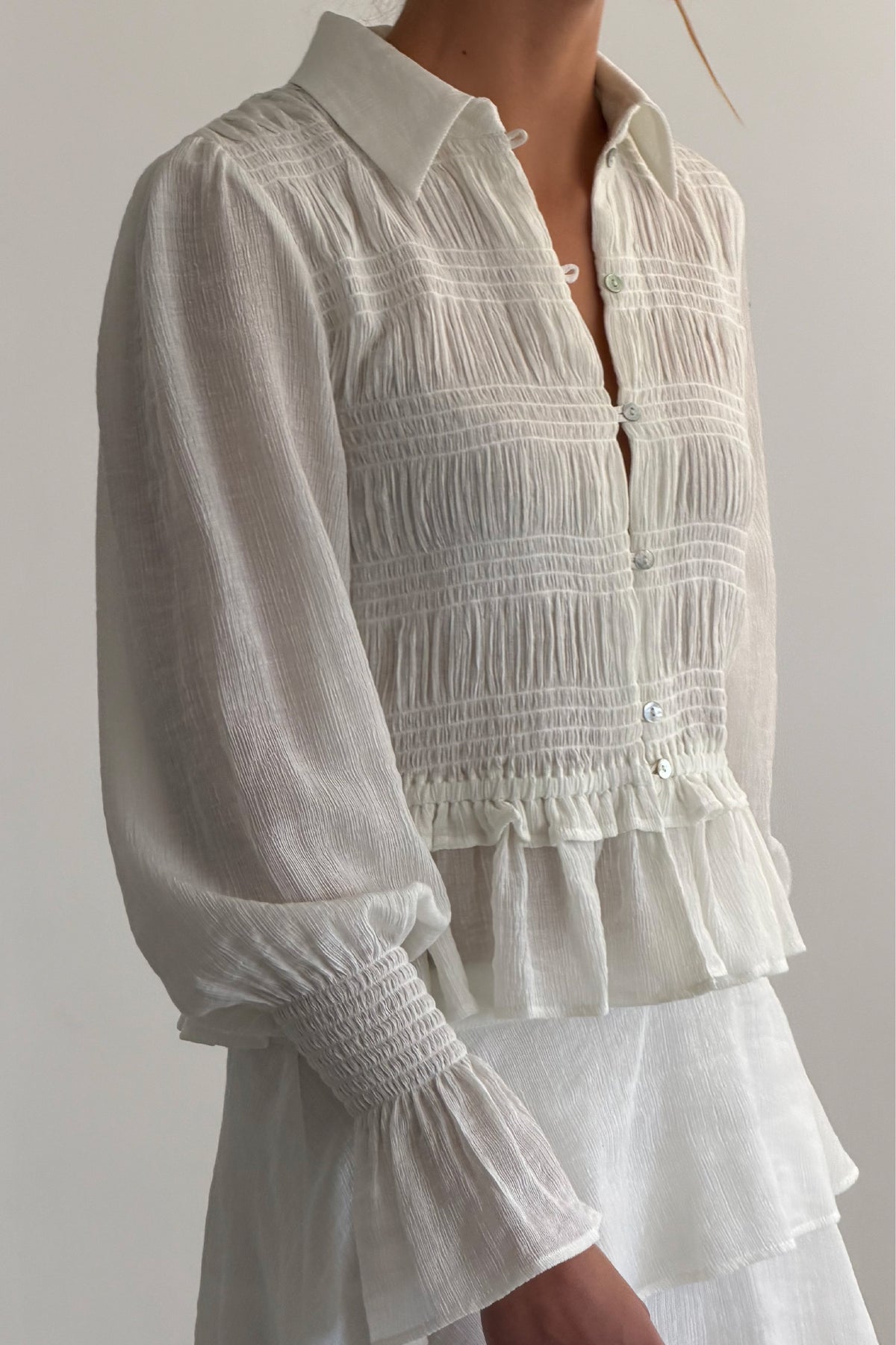 Blusa Engomada Blanco