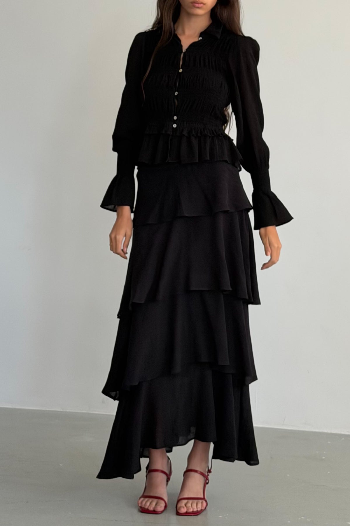 Blusa Engomada Negro