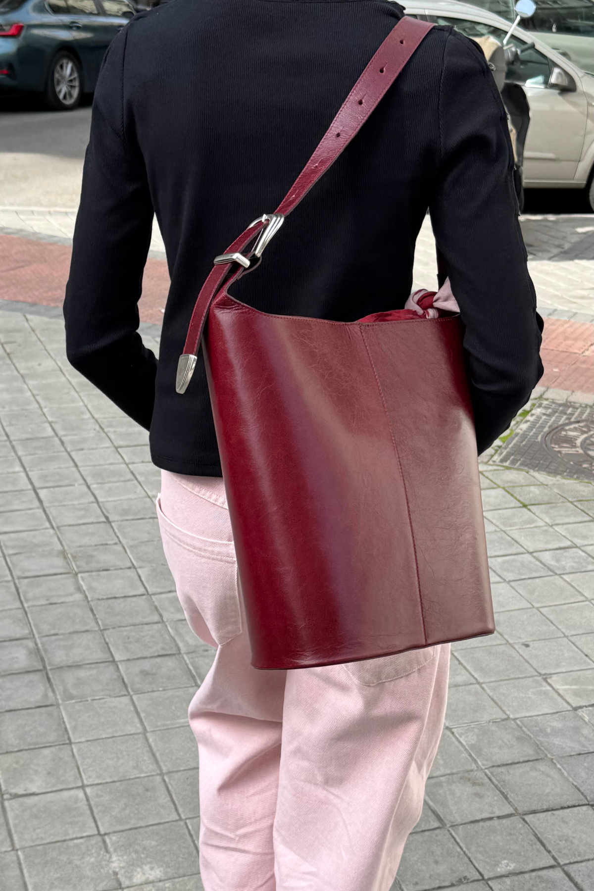 Burgundy Bucket Bag