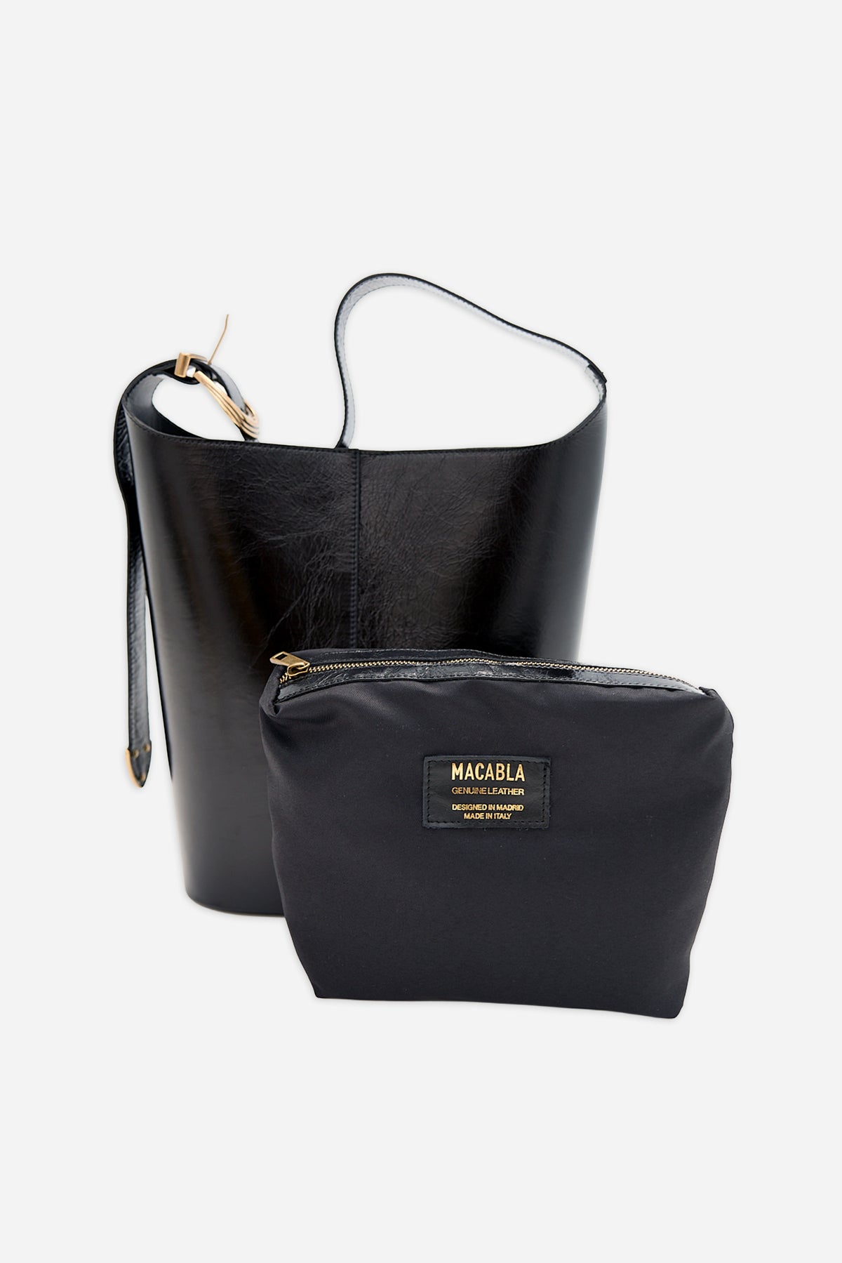 Black Bucket Bag