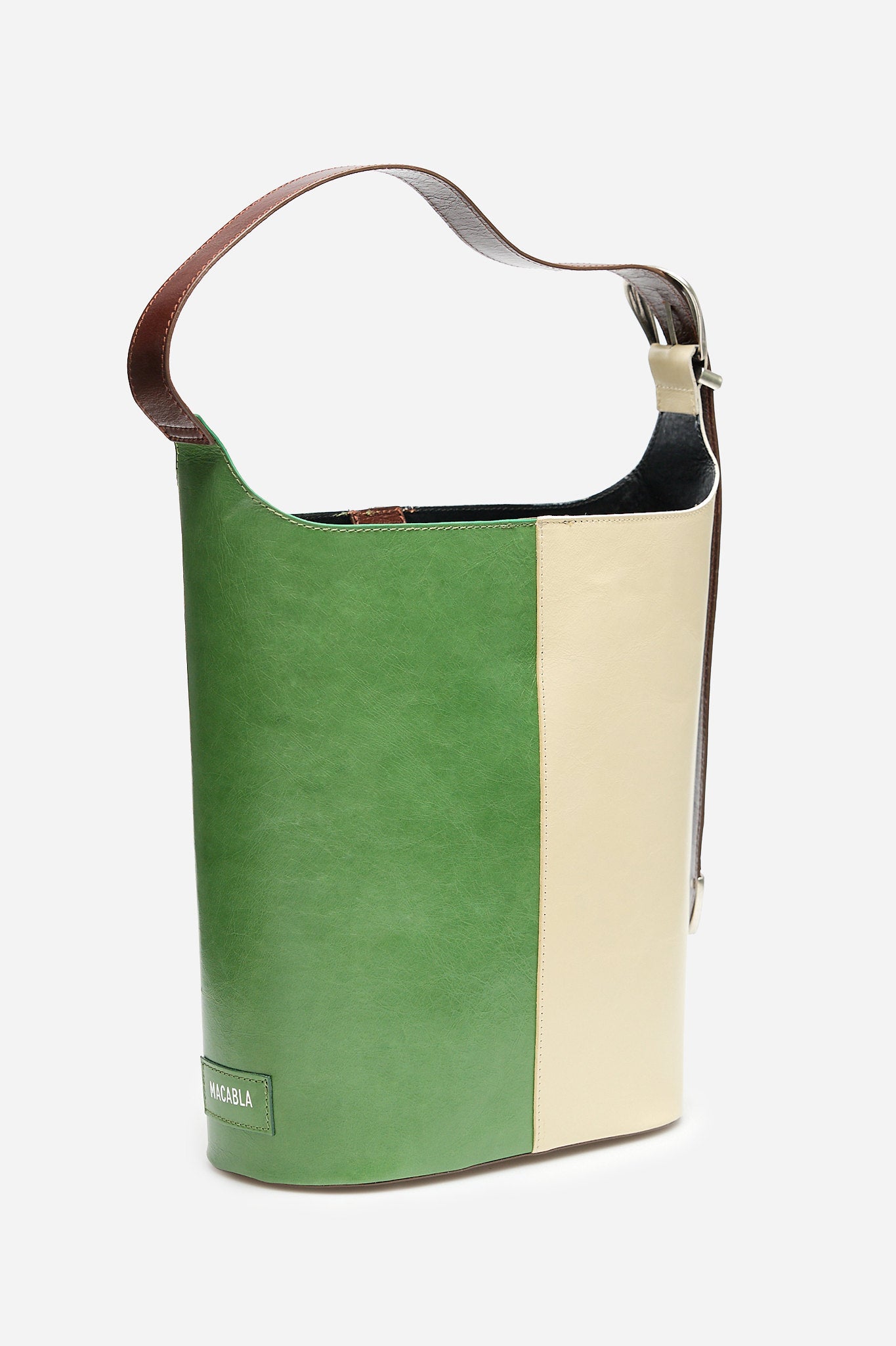 Yellow and Green Bucket Bag