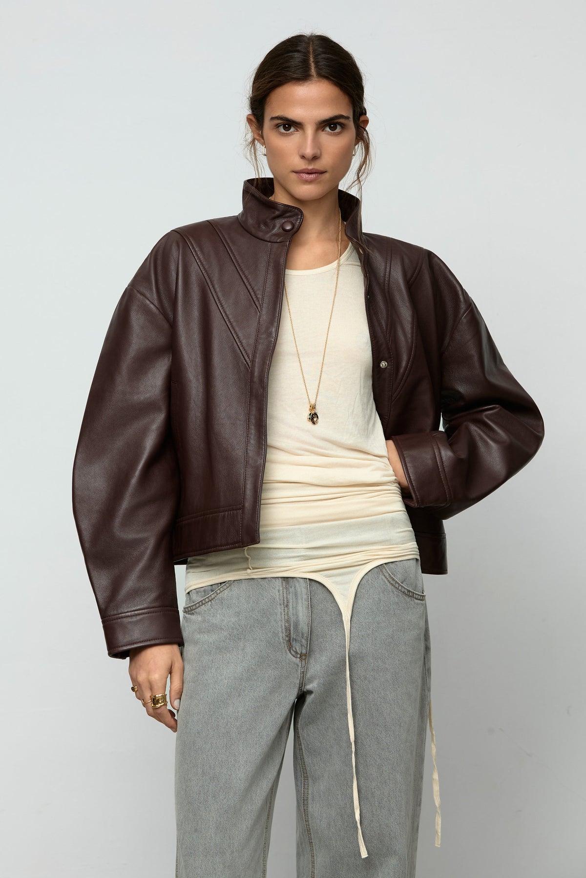 Bomber Piel Marrón
