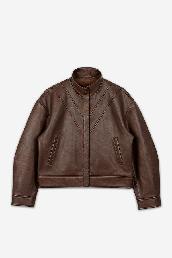 Bomber Piel Marrón
