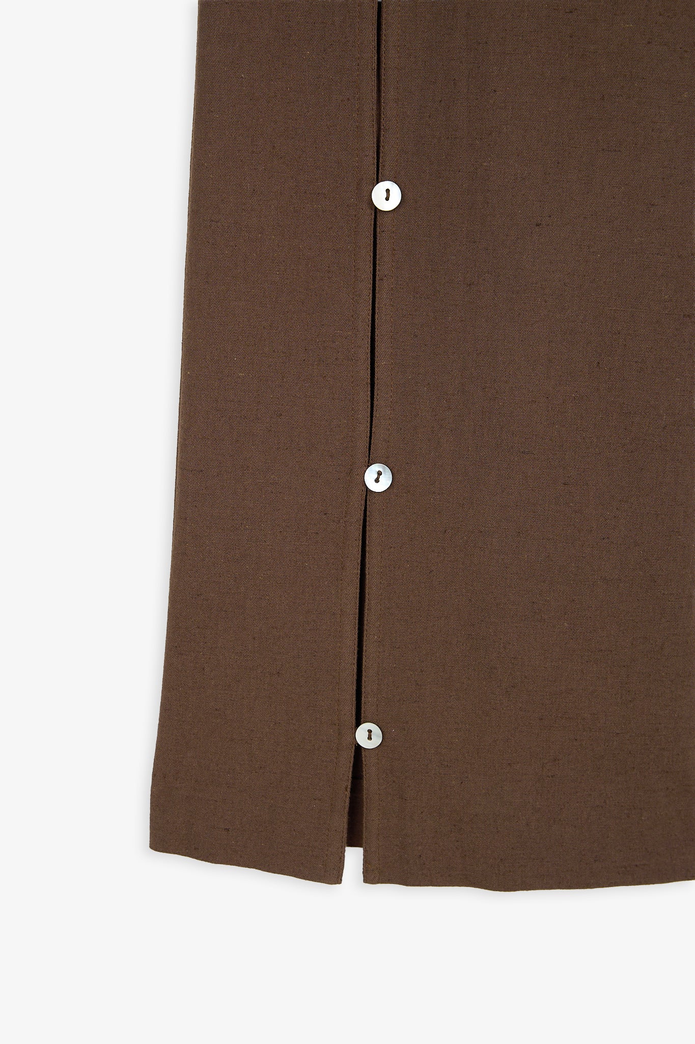 Pantalón Botones Nácar Marrón