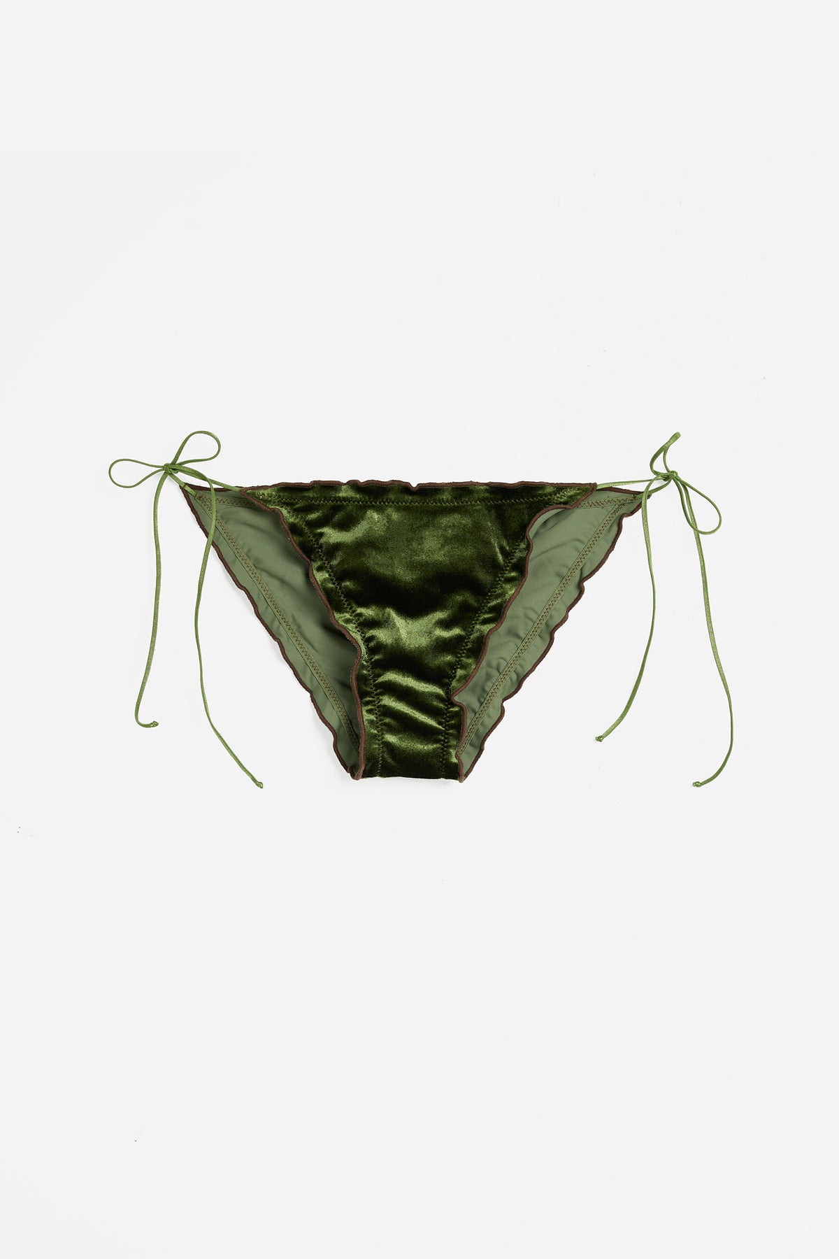 Bikini Bottom Velvet Verde