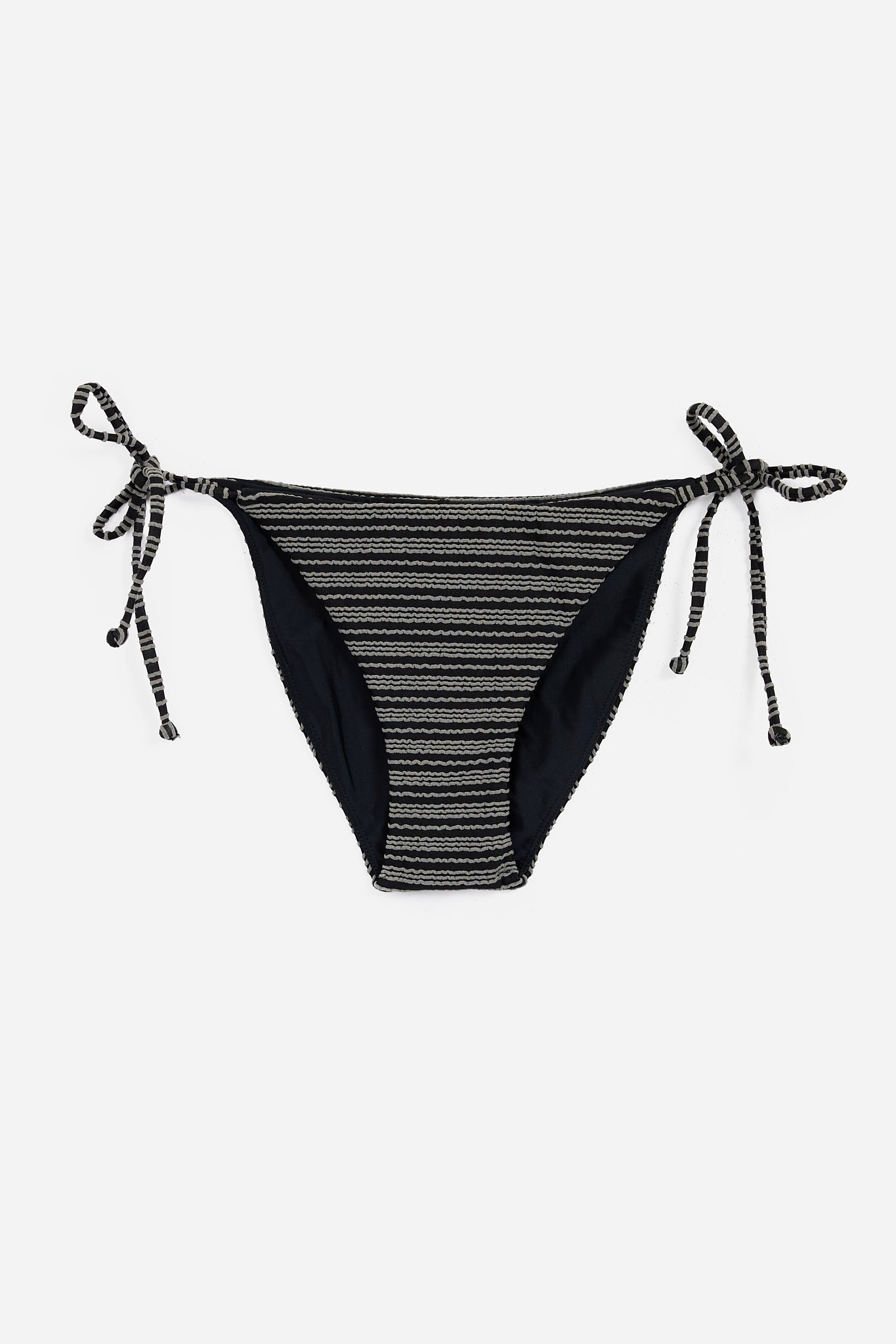 Bas de maillot Bikini Bottom Texturé Noir