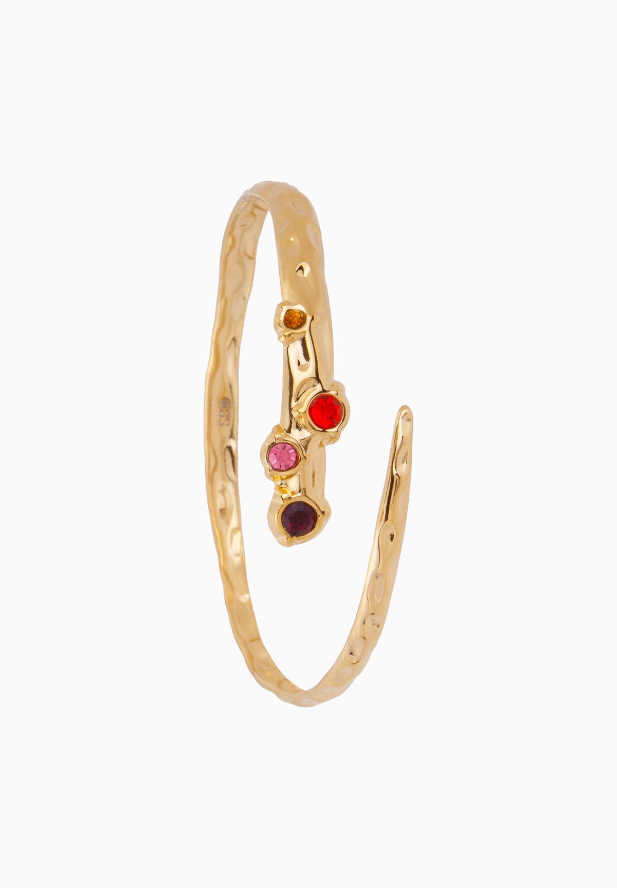 Brazalete Textura Circonitas Rosa y Naranja