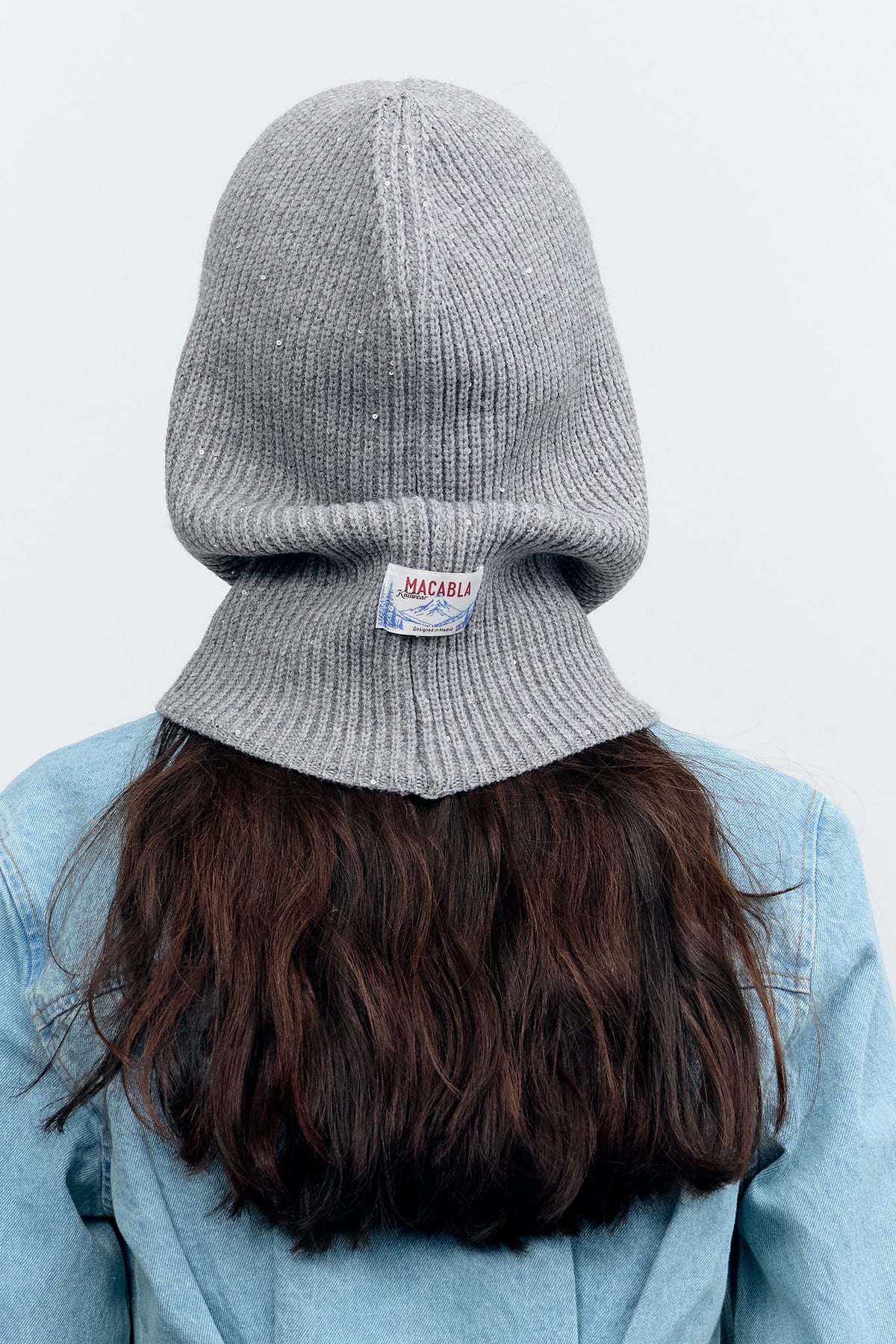 Dark Grey Glitter Balaclava