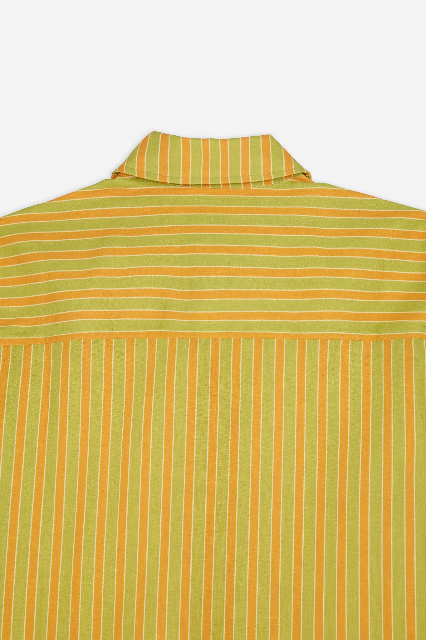 Camisa Rayas Naranja y Verde