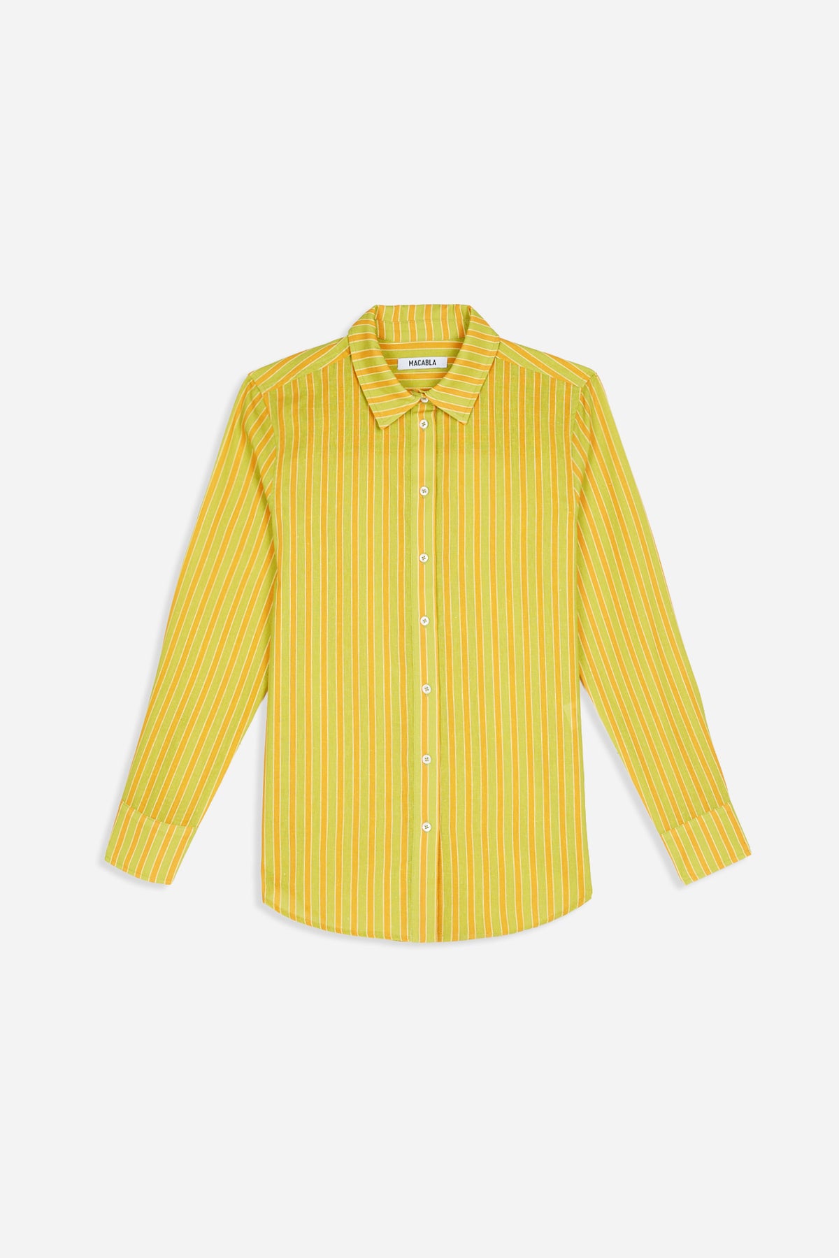 Orange and Green Striped Shirt