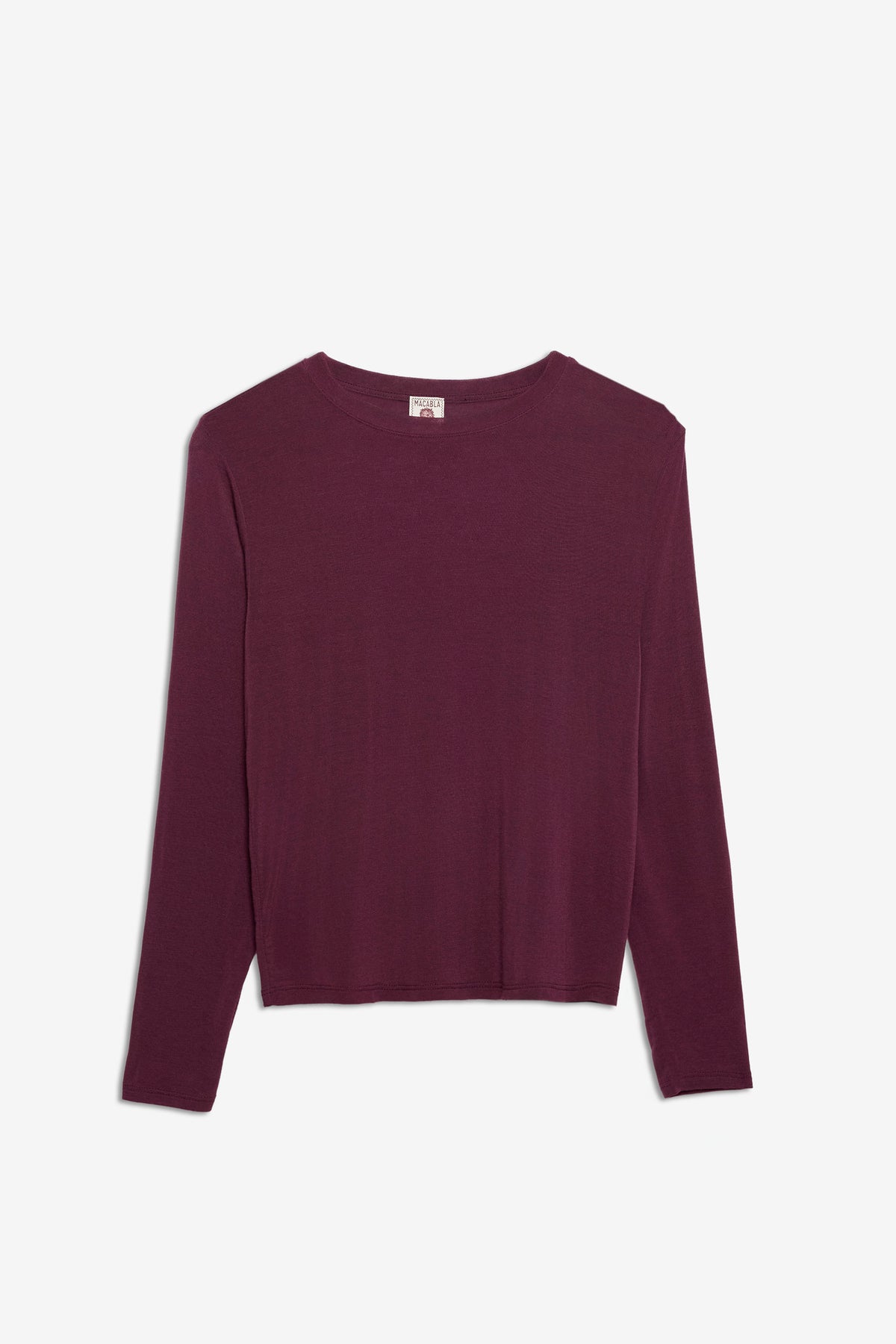 Camiseta Cashmere Manga Larga Berenjena