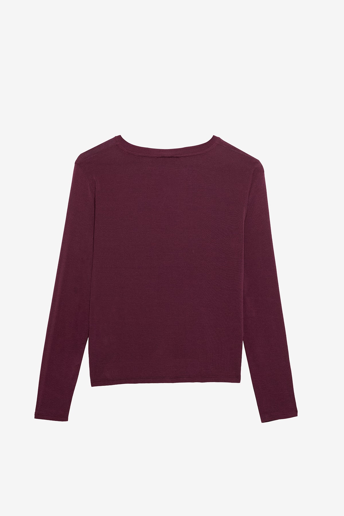 Camiseta Cashmere Manga Larga Berenjena