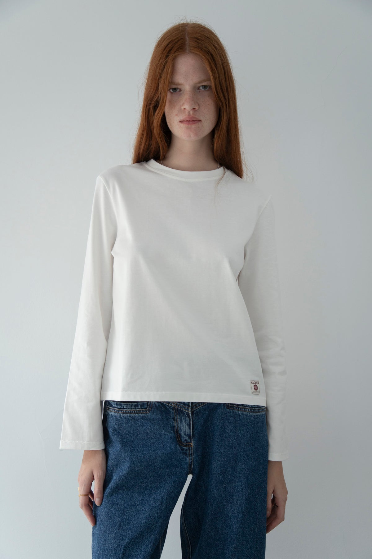 Camiseta Algodón Manga Larga Blanca
