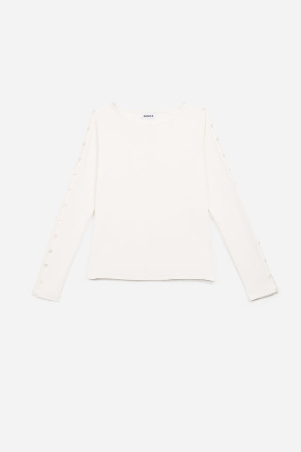 Camiseta Botones Blanca