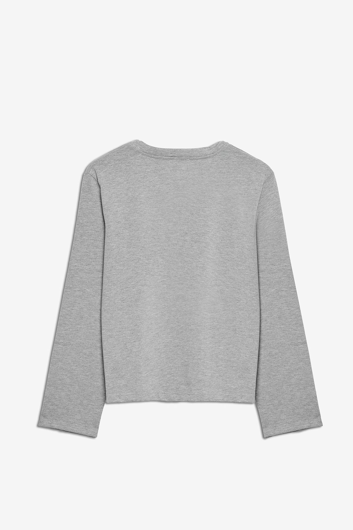 Camiseta Algodón Manga Larga Gris