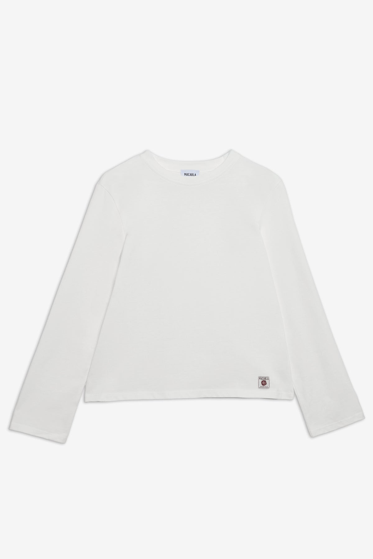 Camiseta Algodón Manga Larga Blanca