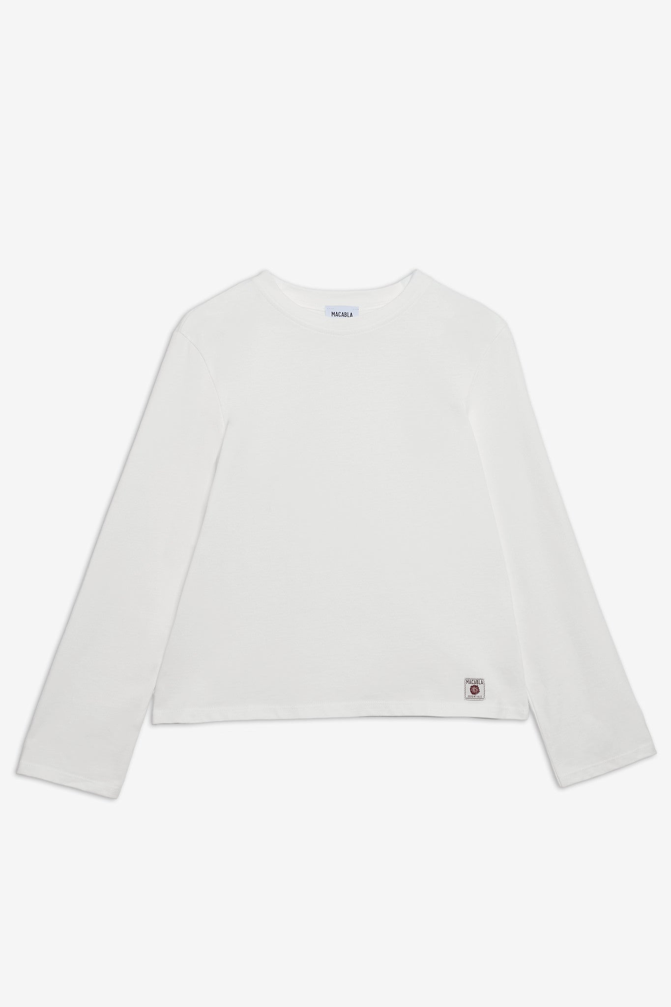 Camiseta Algodón Manga Larga Blanca
