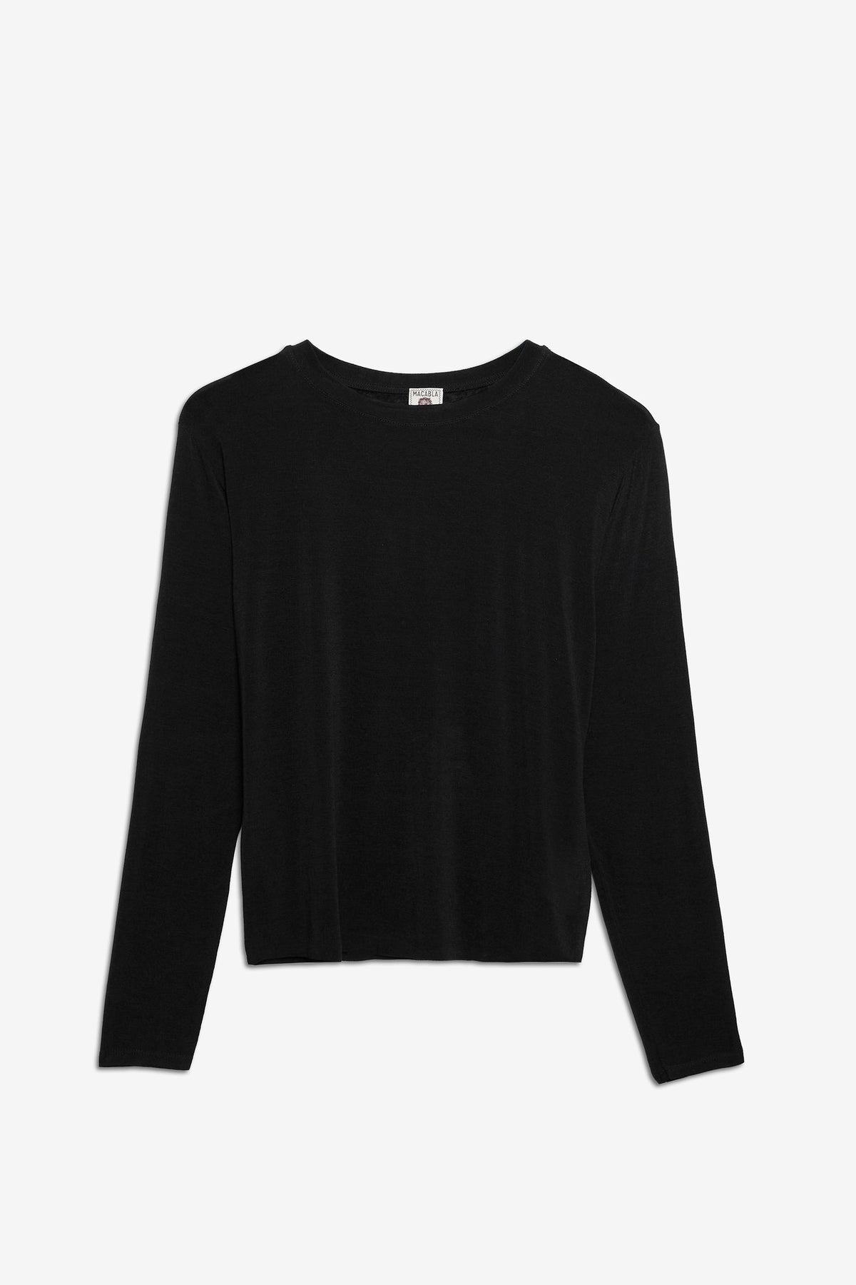 Camiseta Cashmere Manga Larga Negra