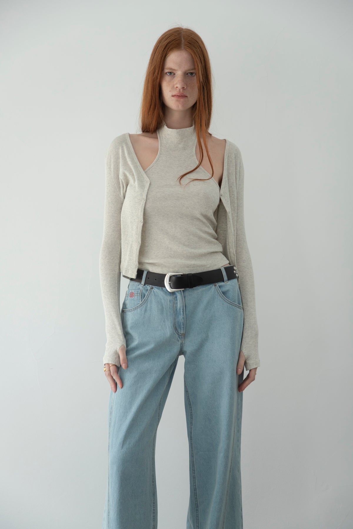 Top Halter Gris